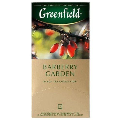 ЧАЙ ЧЕРНЫЙ GREENFIELD BARBERRY GARDEN 25 ПАКЕТИКОВ