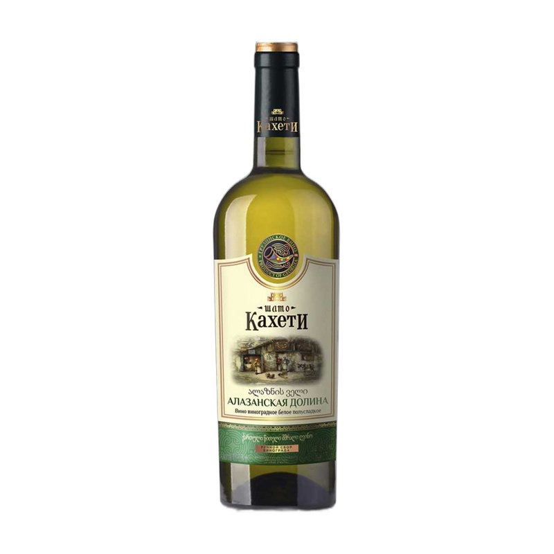 ВИНО KAKHETI CO АЛАЗАНСКАЯ ДОЛИНА БЕЛОЕ ПОЛУСЛАДКОЕ 10,5% 0,75Л ГРУЗИЯ