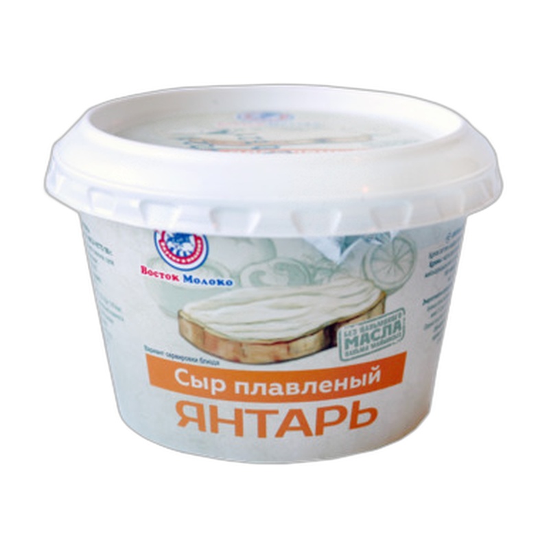 СЫР ПЛАВЛЕННЫЙ МОЛКОМ ЯНТАРЬ ГОСТ 400Г