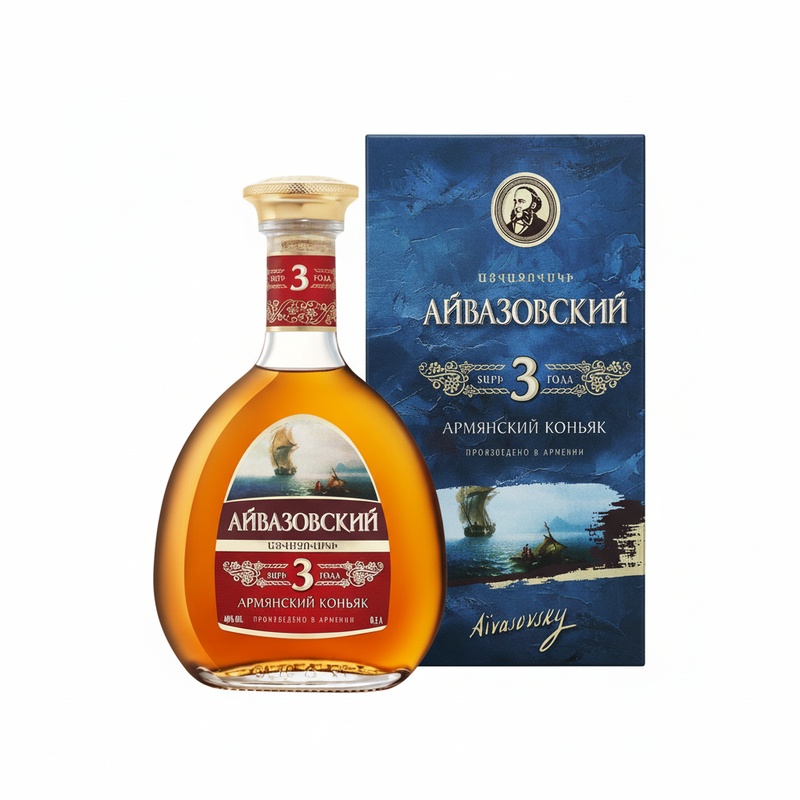 КОНЬЯК АЙВАЗОВСКИЙ 3 YO 40% 0,5Л BOX