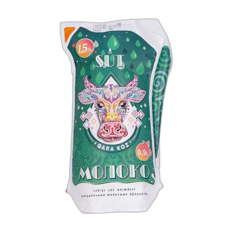 МОЛОКО QARA KOZ 1,5% У/П 900Г КУВШИН