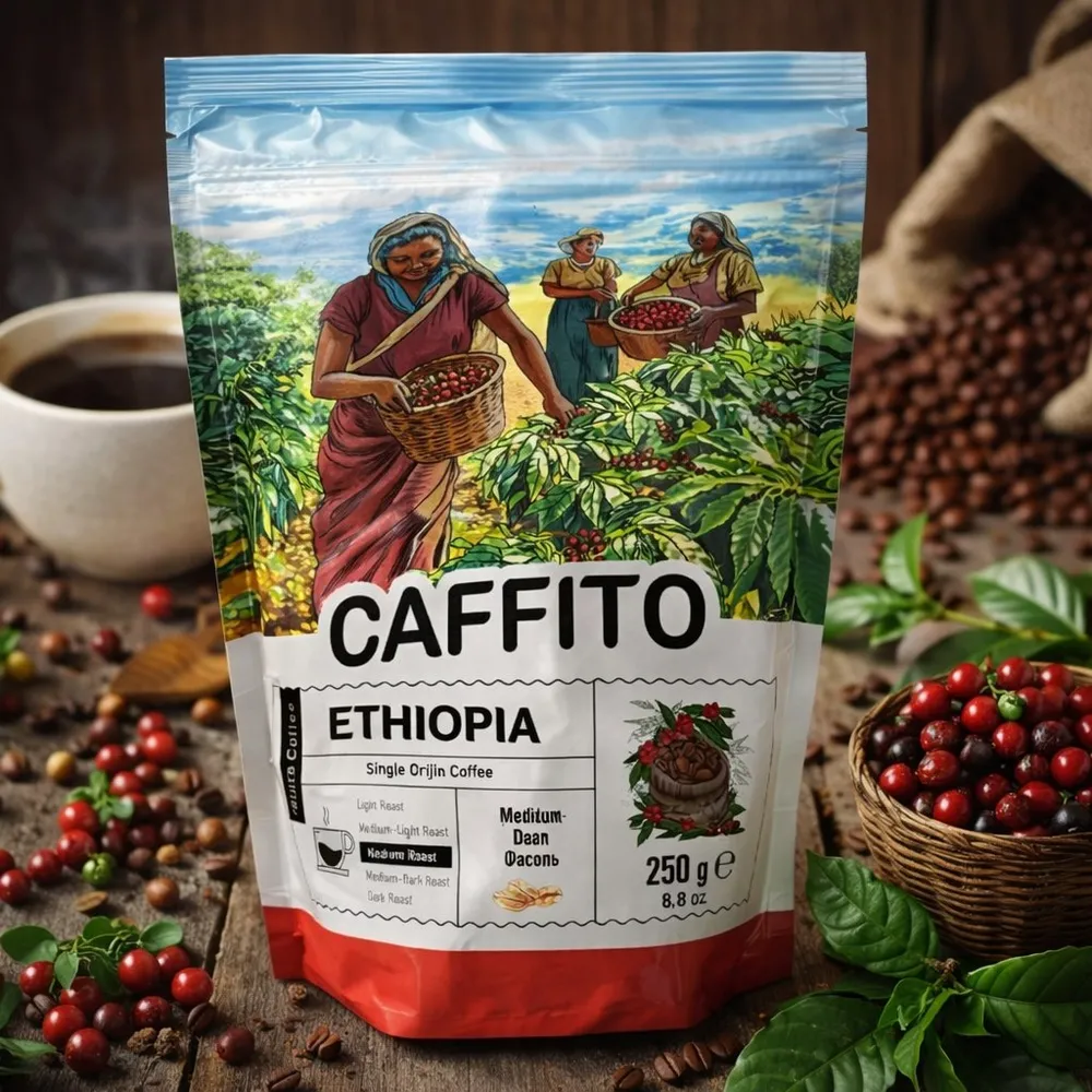 КОФЕ В ЗЕРНАХ CAFFITO ETHIOPIA 250Г
