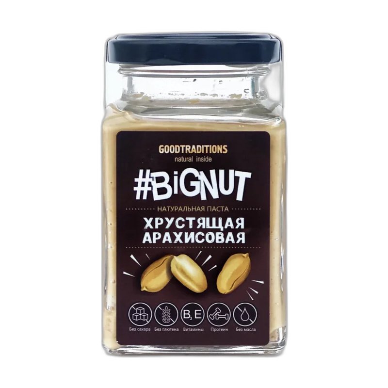 ПАСТА АРАХИСОВАЯ BIGNUT ХРУСТЯЩАЯ 240Г