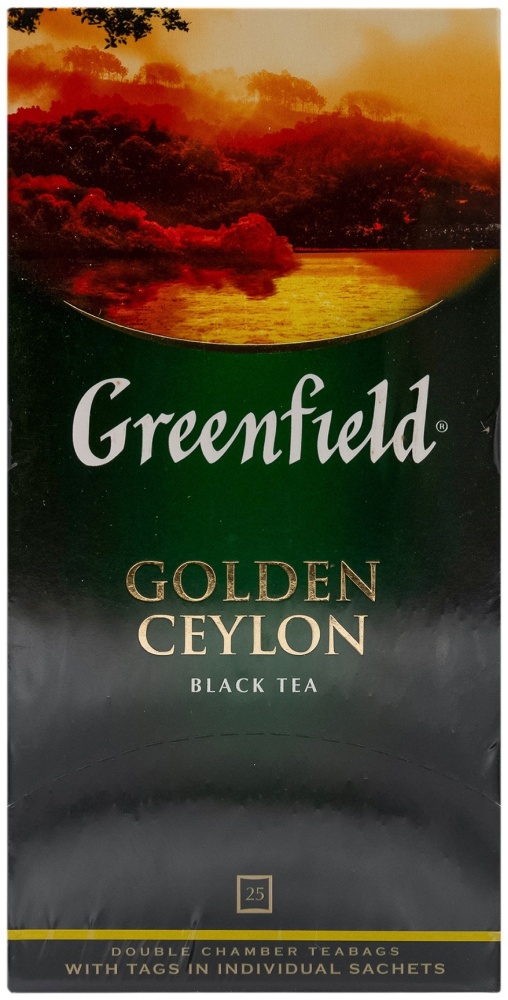 ЧАЙ ЧЕРНЫЙ GREENFIELD GOLDEN CEYLON 25 ПАКЕТИКОВ
