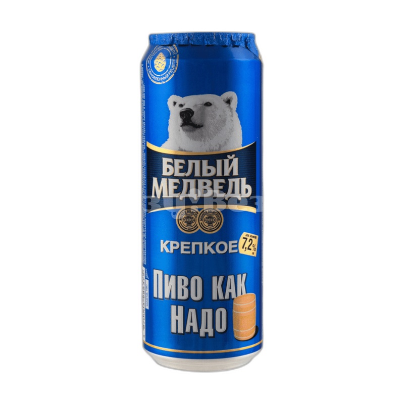 ПИВО БЕЛЫЙ МЕДВЕДЬ КРЕПКОЕ 7,2% 0,45Л Ж/Б