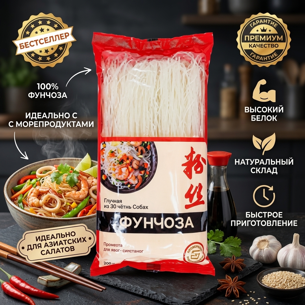 ФУНЧОЗА СУПЕР ТОНКАЯ 200Г