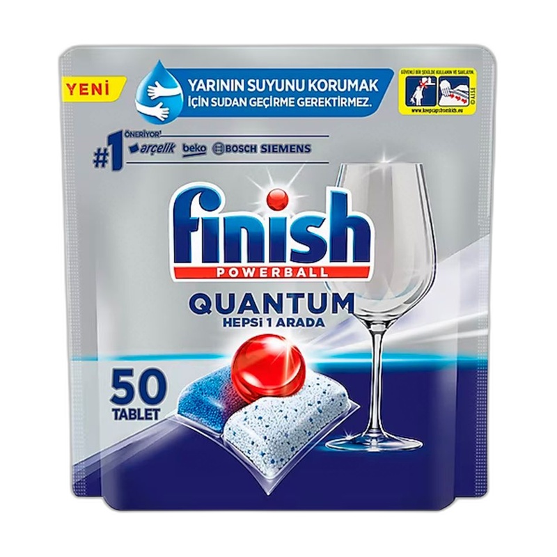 ТАБЛЕТКИ ДЛЯ ПОСУДОМОЕЧНЫХ МАШИН FINISH QUANTUM ДЛЯ ПОСУД.МАШИНЫ 50ШТ