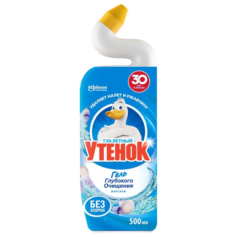 СРЕДСТВО ЧИСТЯЩЕЕ ТУАЛЕТНЫЙ УТЕНОК АКТИВНЫЙ МОРСКОЙ 500МЛ NEW
