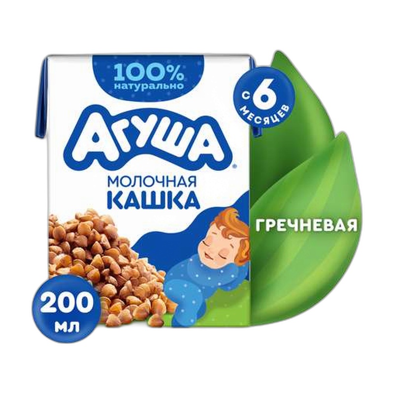 КАШКА МОЛОЧНАЯ АГУША ГРЕЧНЕВАЯ 200МЛ Т/П