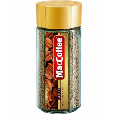 КОФЕ РАСТВОРИМЫЙ MACCOFFEE GOLD 90Г СТ/Б