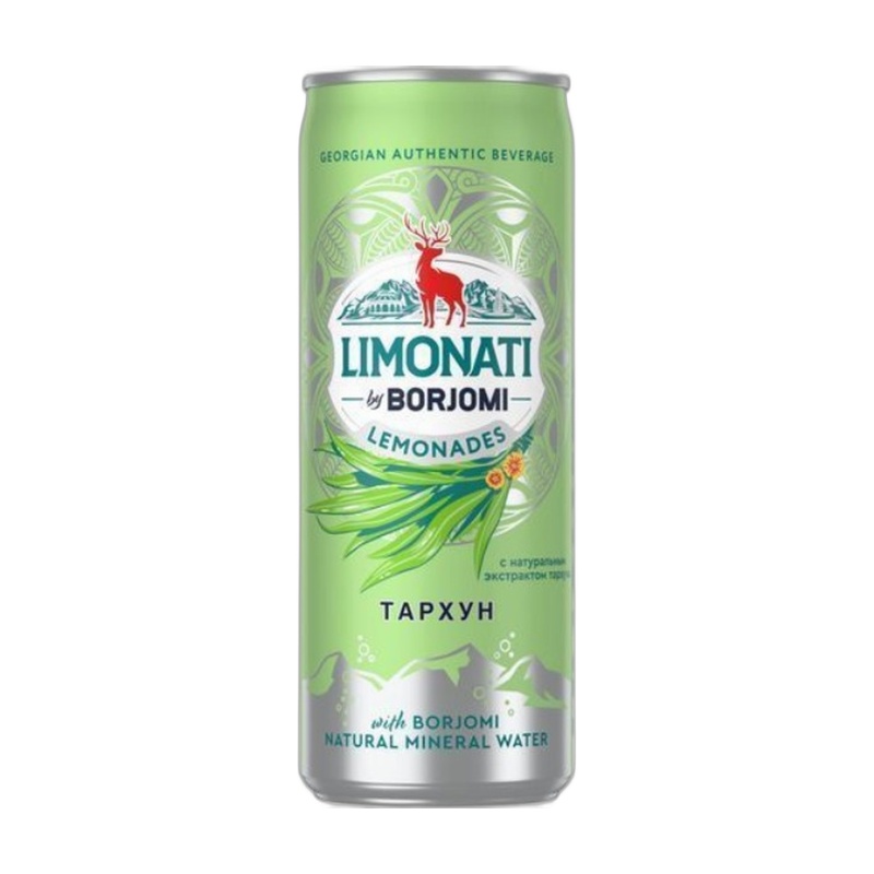 ЛИМОНАД BORJOMI ТАРХУН 0,33Л Ж/Б