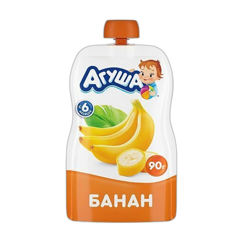 ПЮРЕ АГУША БАНАН 90Г ПАУЧ
