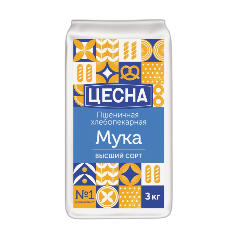 МУКА ПШЕНИЧНАЯ ЦЕСНА В/С 3КГ