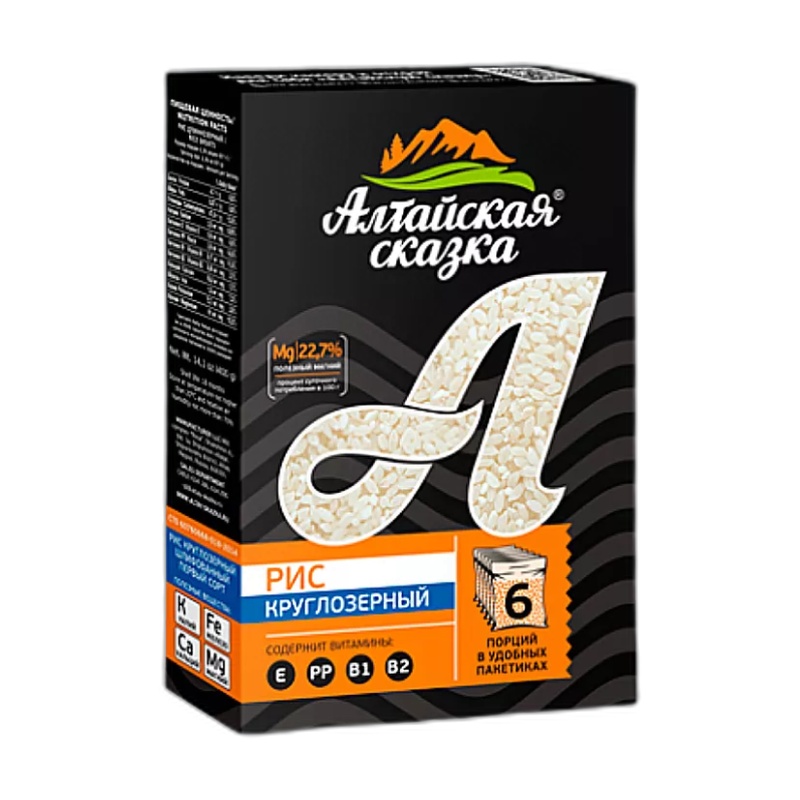 РИС АЛТАЙСКАЯ СКАЗКА КРУГЛОЗЕРНЫЙ КРАСНОДАРСКИЙ 1/С 400Г ВАР/ПАК