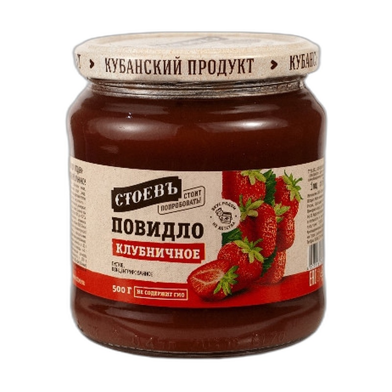 ПОВИДЛО СТОЕВЪ КЛУБНИКА 500Г СТ/Б