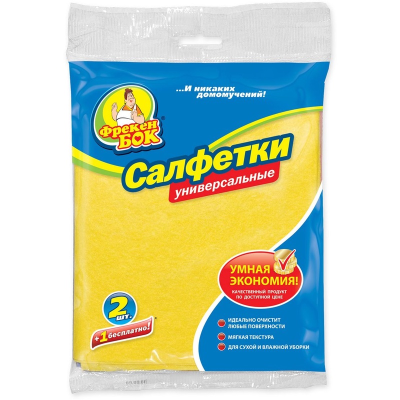 САЛФЕТКА ДЛЯ УБОРКИ ФРЕКЕН БОК МНОГОФУНКЦИОНАЛЬНАЯ МИКРОФИБРА 30Х30СМ 1ШТ