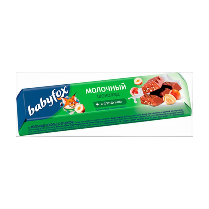 БАТОНЧИК BABYFOX ФУНДУК 45Г