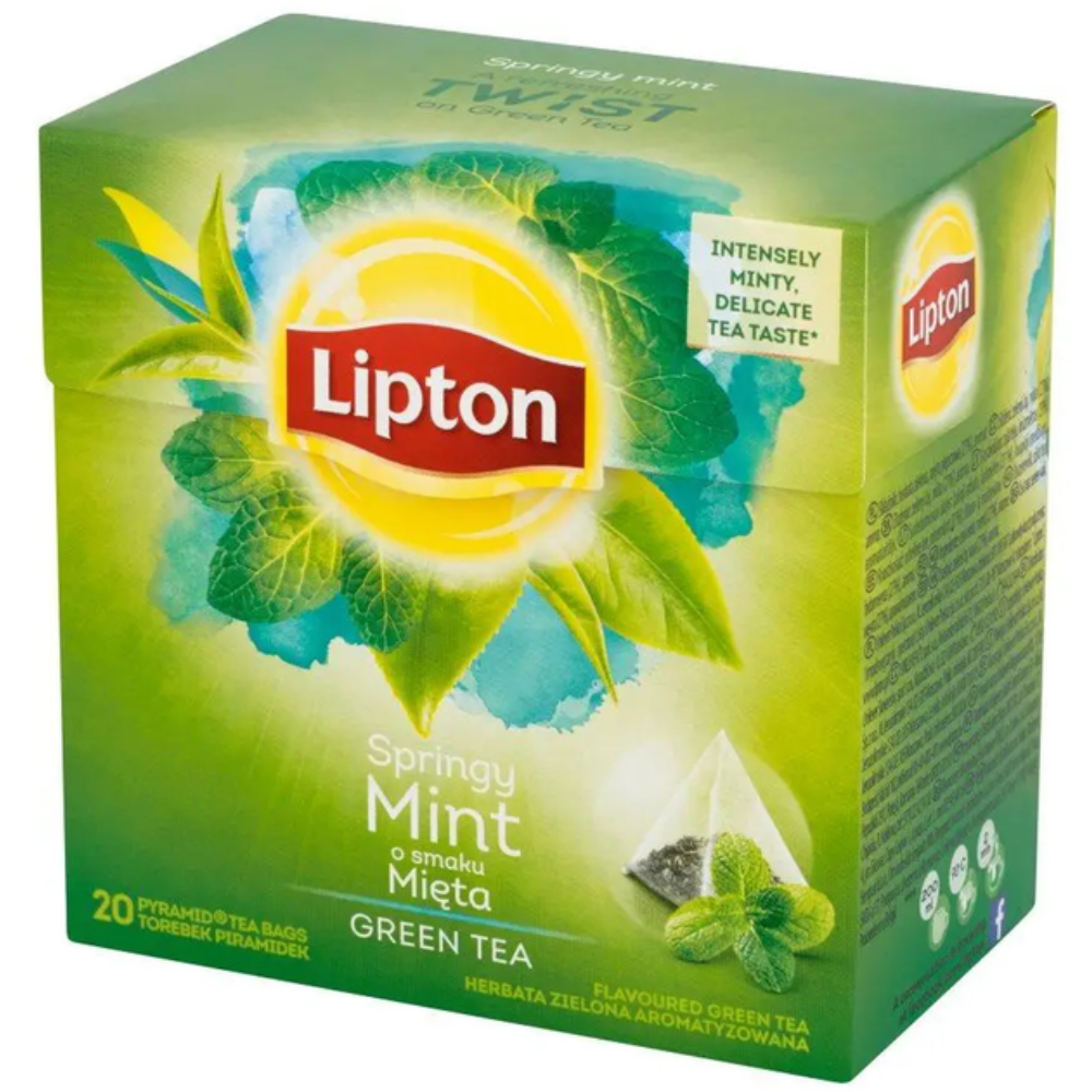 ЧАЙ ЗЕЛЕНЫЙ LIPTON МЯТА 20 ПАКЕТИКОВ