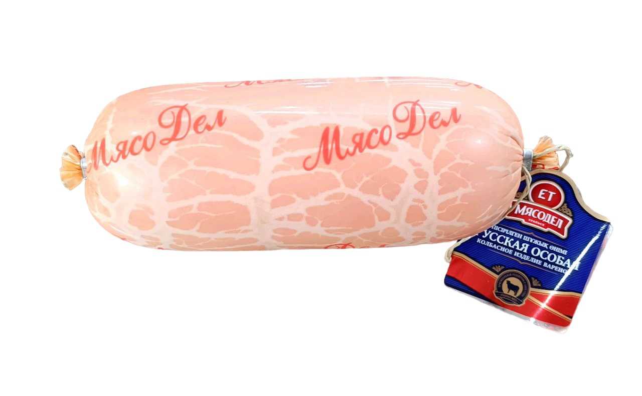 КОЛБАСА МЯСОДЕЛ ВАРЕНАЯ РУССКАЯ МИНИ 600Г И/О