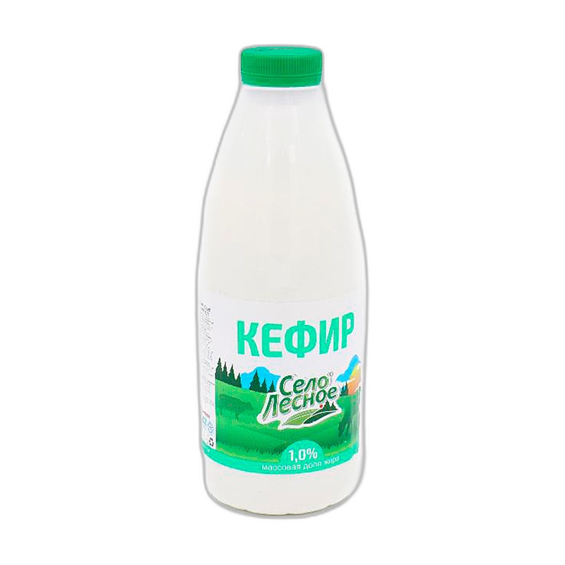 КЕФИР СЕЛО ЛЕСНОЕ 1% 930Г П/Б