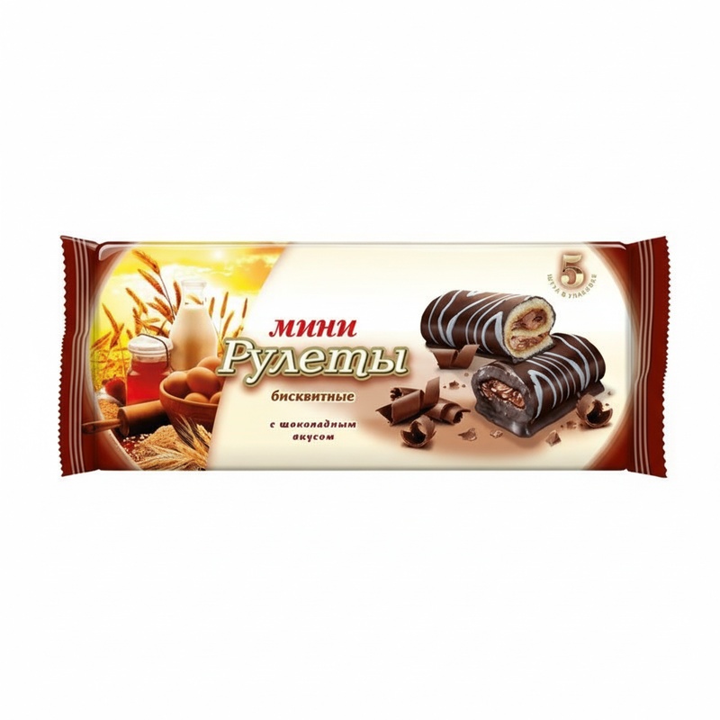 РУЛЕТ РУССКИЙ БИСКВИТ ШОКОЛАД 175Г