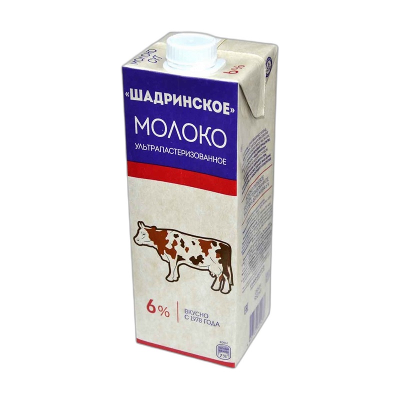МОЛОКО ШАДРИНСКОЕ 6% У/П 950МЛ Т/П