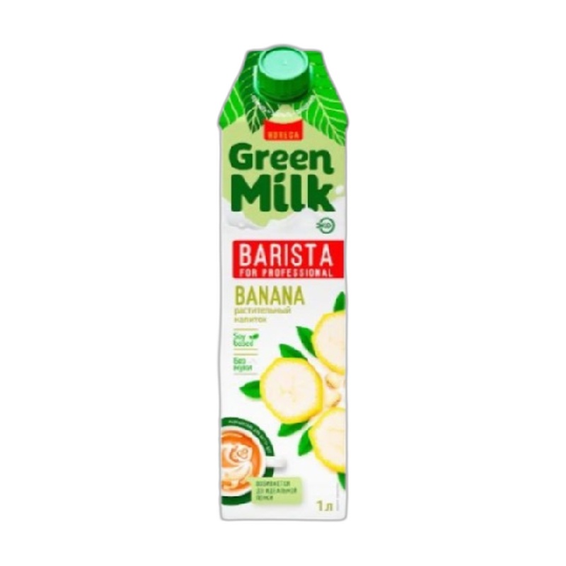 НАПИТОК СОЕВЫЙ GREEN MILK BARISTA БАНАН 1Л Т/П