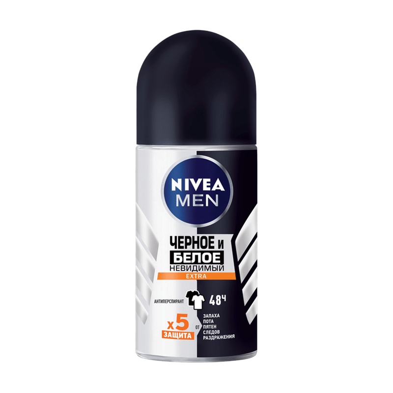 АНТИПЕРСПИРАНТ-РОЛИК NIVEA MEN EXTRA ЧЕРНОЕ И БЕЛОЕ 50МЛ
