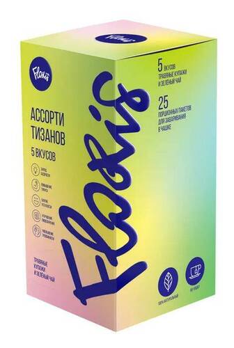 ЧАЙ ЧЕРНЫЙ FLORIS АССОРТИ ТИЗАНОВ 5 ВКУСОВ 50Г