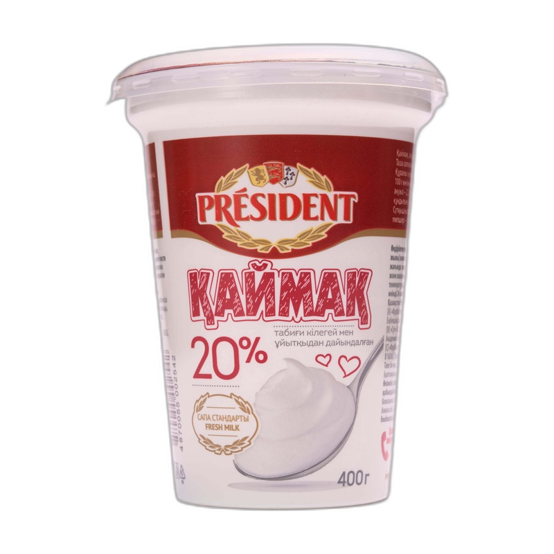 СМЕТАНА PRESIDENT 20% 400Г П/С