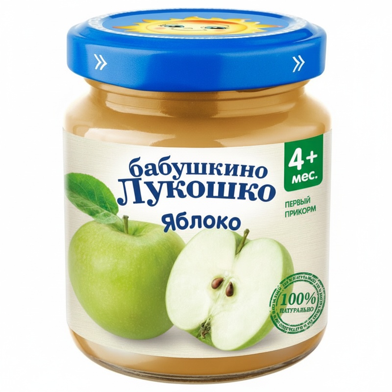ПЮРЕ БАБУШКИНО ЛУКОШКО ЯБЛОКО 100Г СТ/Б