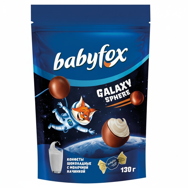 КОНФЕТЫ BABYFOX МОЛОЧНАЯ НАЧИНКА 130Г