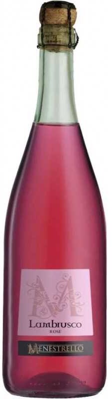 ВИНО ИГРИСТОЕ MENESTRELLO LAMBRUSCO РОЗОВОЕ ПОЛУСЛАДКОЕ 8% 0,75Л ИТАЛИЯ
