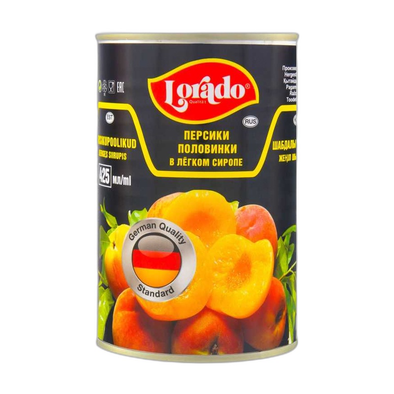 ПЕРСИКИ LORADO В СИРОПЕ 425МЛ