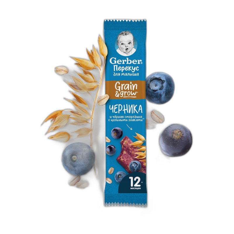 БАТОНЧИК ФРУКТОВЫЙ GERBER ЧЕРНИКА ЧЕРНАЯ СМОРОДИНА 25Г
