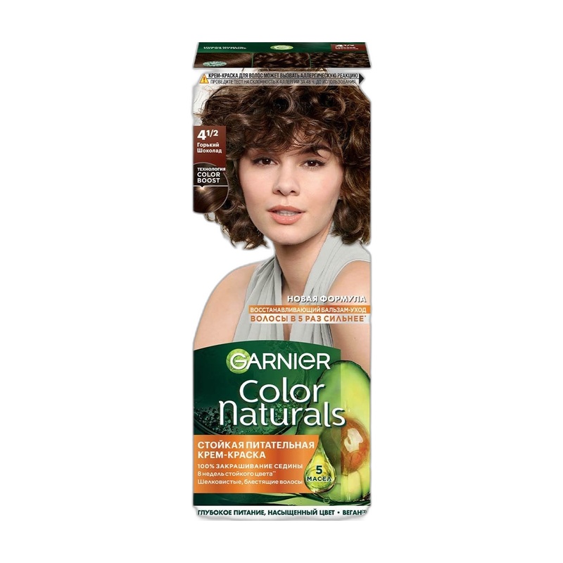 КРАСКА ДЛЯ ВОЛОС COLOR NATURALS 4 1/2 ГОРЬКИЙ ШОКОЛАД
