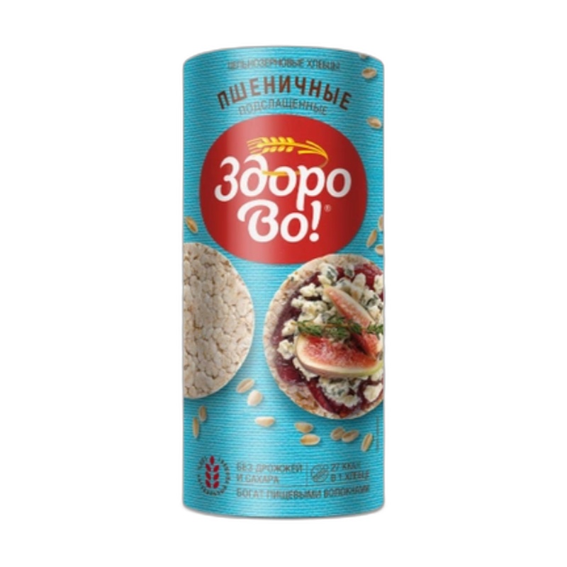 ХЛЕБЦЫ ЦЕЛЬНОЗЕРНОВЫЕ ЗДОРОВО! ПШЕНИЧНЫЕ ПОДСЛАЩЕННЫЕ 150Г
