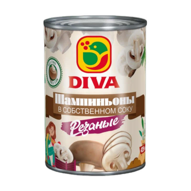 ШАМПИНЬОНЫ DIVA РЕЗАННЫЕ 425МЛ