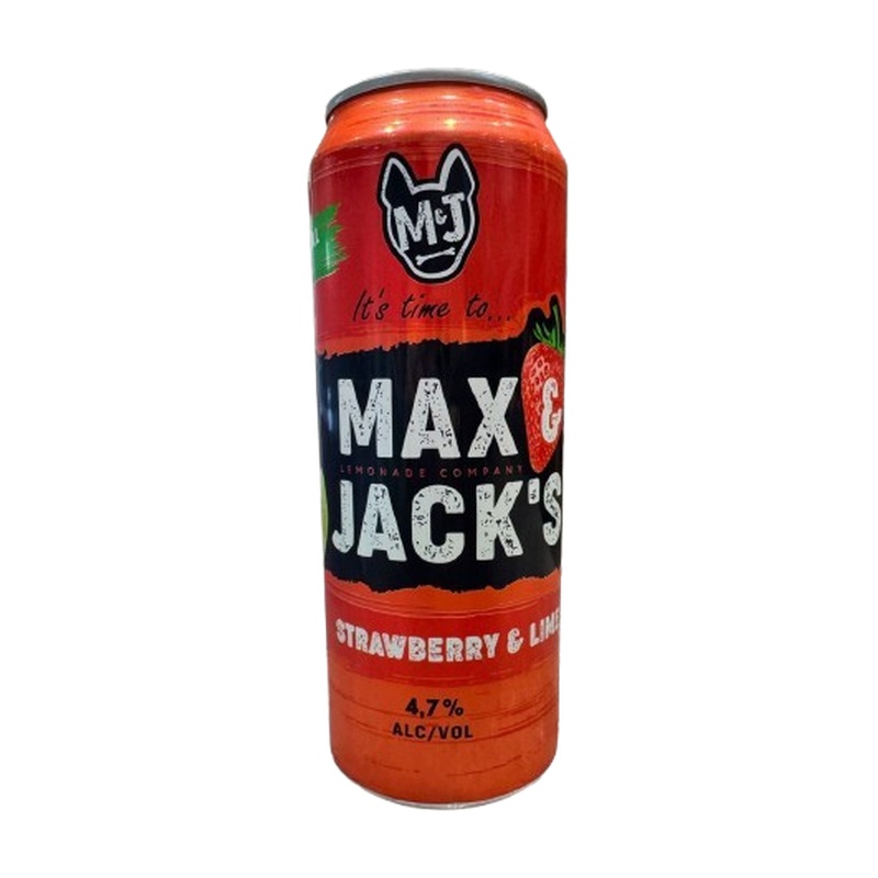 ПИВНОЙ НАПИТОК MAX&JACKS STRAWBERRY LIME 4,7% 0,43Л Ж/Б