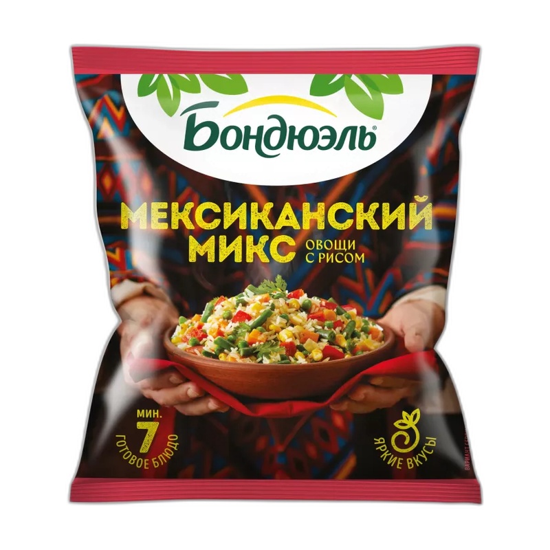 СМЕСЬ ОВОЩНАЯ ЗАМОРОЖЕННАЯ BONDUELLE МЕКСИКАНСКИЙ МИКС 400Г