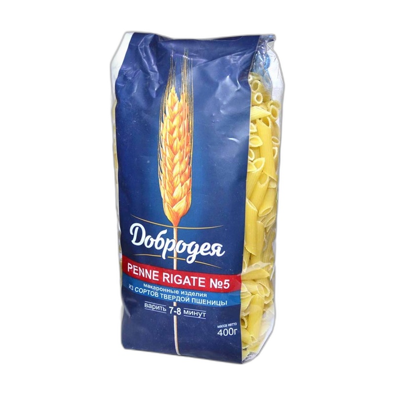 МАКАРОНЫ ДОБРОДЕЯ PENNE RIGATE №5 400Г