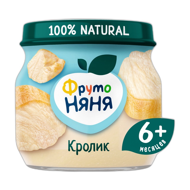ПЮРЕ ФРУТО НЯНЯ КРОЛИК 80Г СТ/Б
