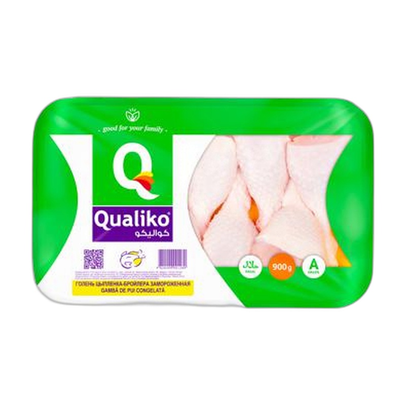 МЯСО ПТИЦЫ QUALIKO ГОЛЕНЬ ЗАМ 900Г ЛОТОК