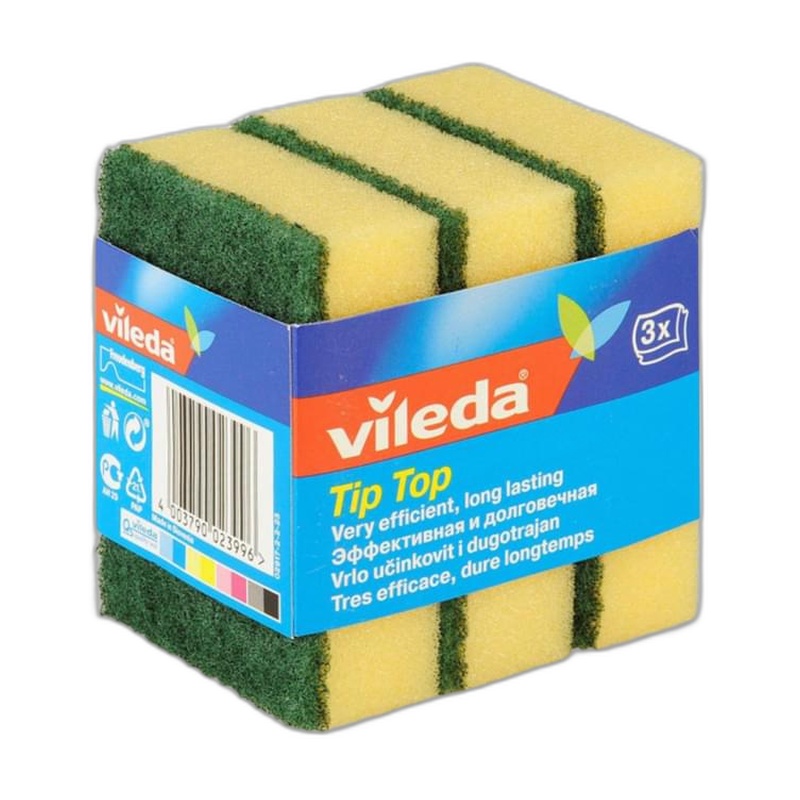 ГУБКА КУХОННАЯ VILEDA TIP TOP КЛАССИЧЕСКАЯ 3ШТ