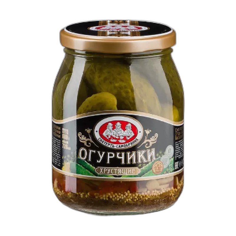 ОГУРЦЫ СКАТЕРТЬ-САМОБРАНКА МАРИНОВАННЫЕ 720МЛ