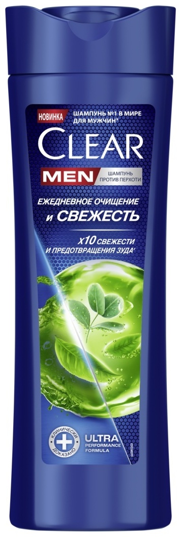 ШАМПУНЬ CLEAR MEN ЕЖЕДНЕВНОЕ ОЧИЩЕНИЕ И СВЕЖЕСТЬ 380МЛ