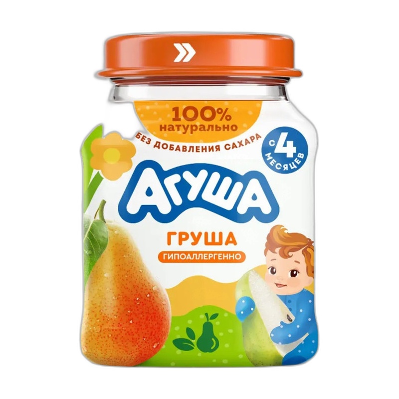 ПЮРЕ АГУША ГРУША 100Г СТ/Б