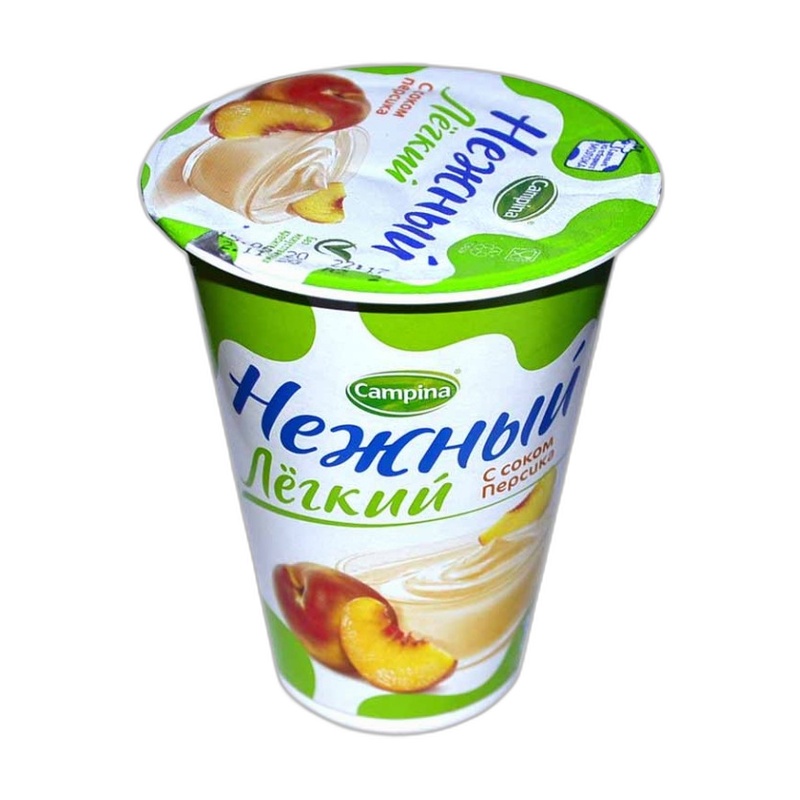ЙОГУРТ CAMPINA НЕЖНЫЙ ЛАЙТ ПЕРСИК 0,1% 320Г