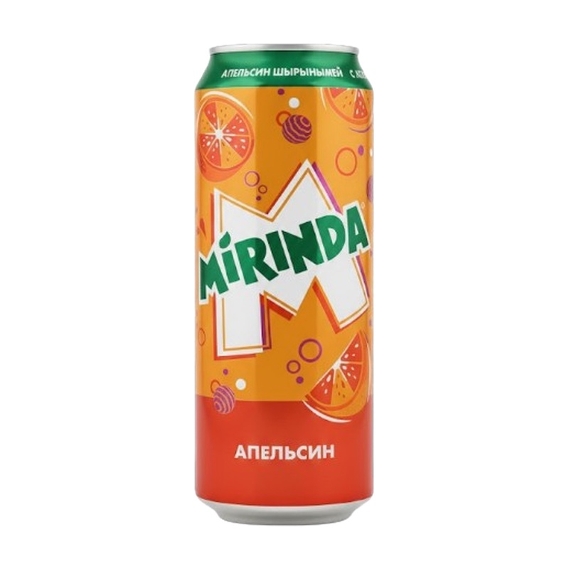 НАПИТОК ГАЗИРОВАННЫЙ MIRINDA АПЕЛЬСИН 0,45Л Ж/Б