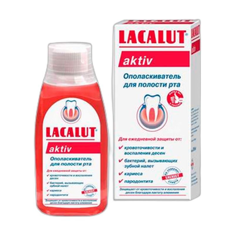 ОПОЛАСКИВАТЕЛЬ ДЛЯ ПОЛОСТИ РТА LACALUT AKTIV 300МЛ